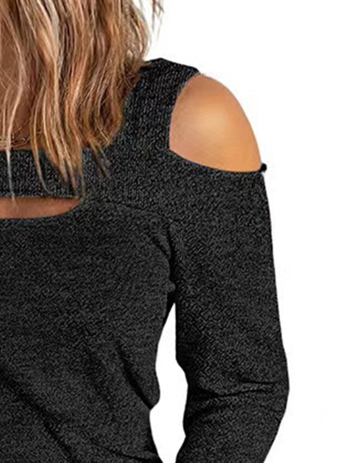 Full Size Cutout Cold Shoulder Blouse Fitggins