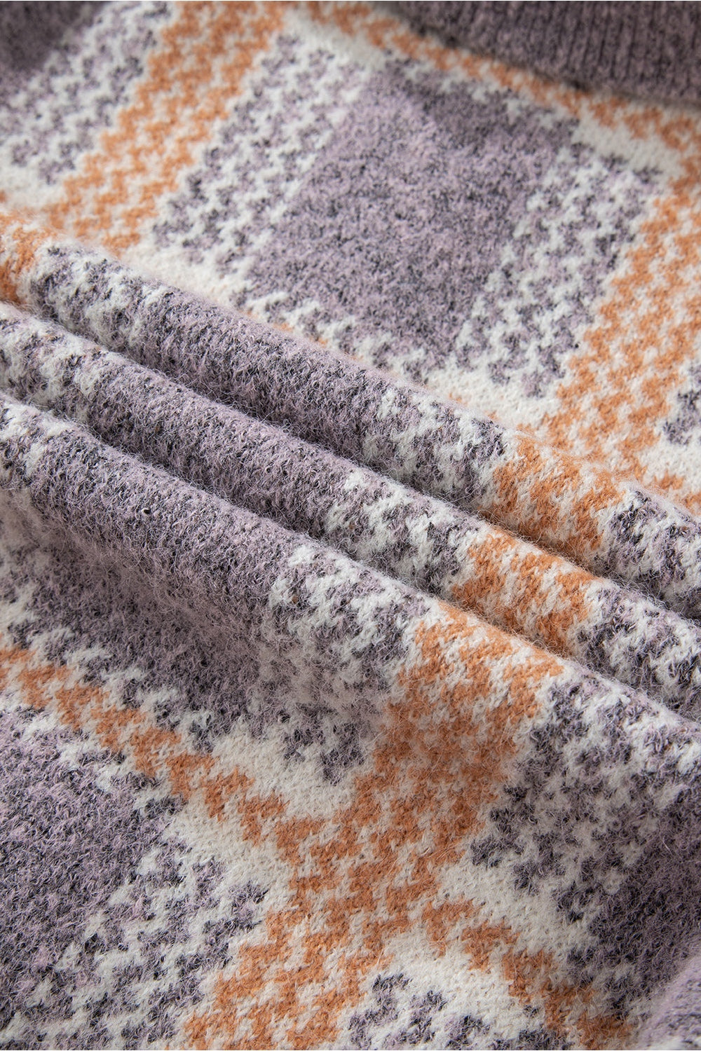 Plaid Button-Up Collared Neck Cardigan Fitggins