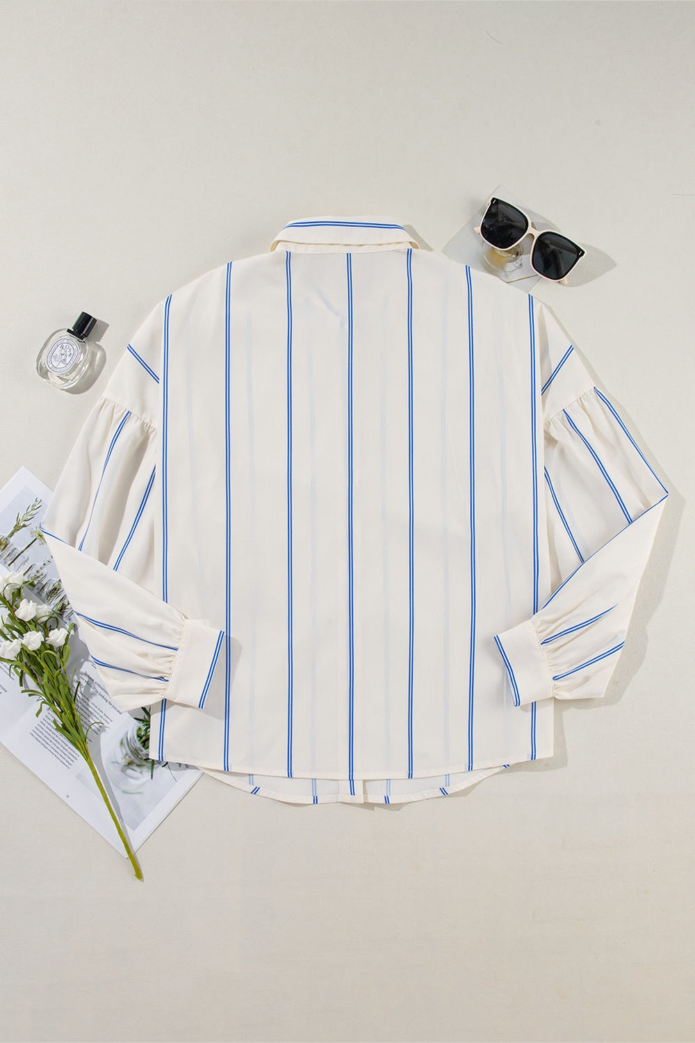Classic Striped Collared Neck Long Sleeve Shirt Fitggins