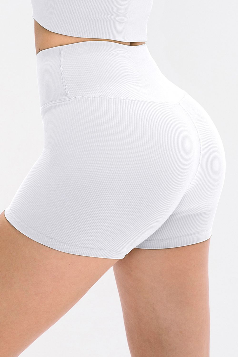 Slim Fit Wide Waistband Sports Shorts Fitggins
