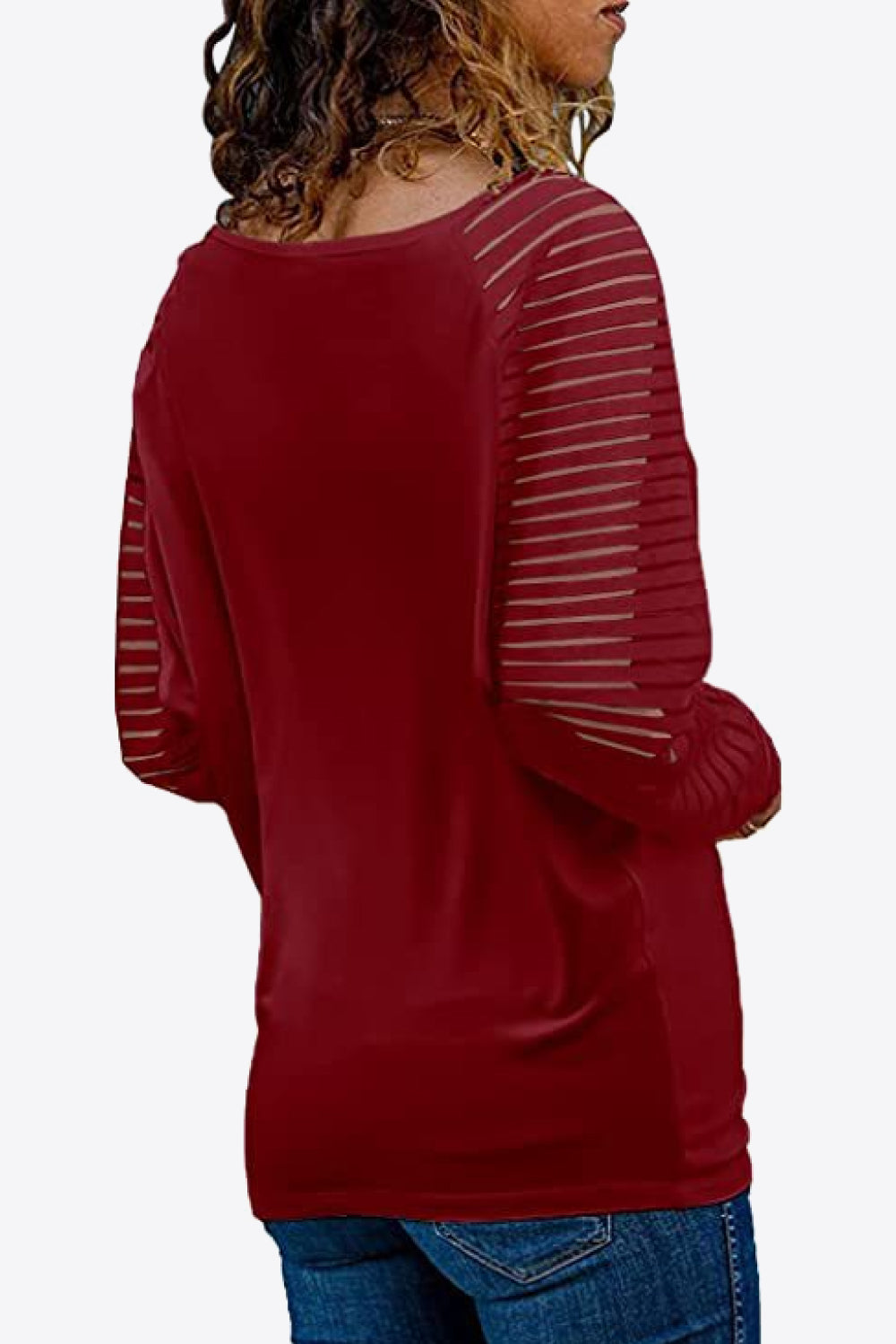 V-Neck Long Raglan Sleeve Top Fitggins