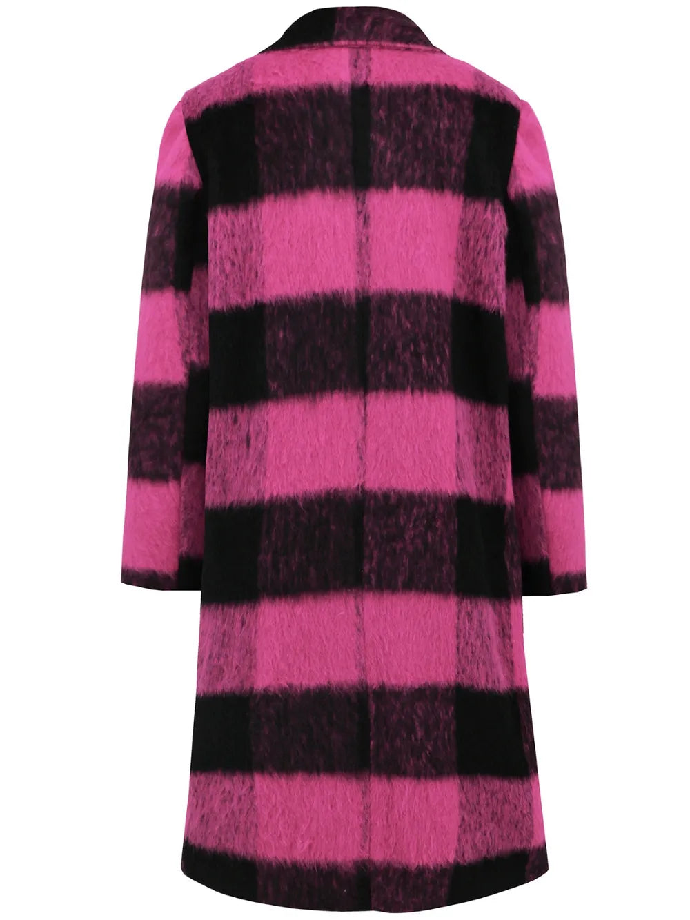 Plaid Double-Breasted Long Sleeve Coat Fitggins