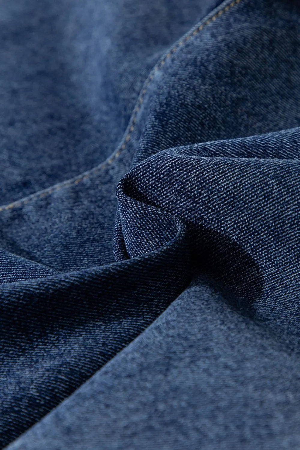 Asymmetrical Denim Skort with Pockets Fitggins