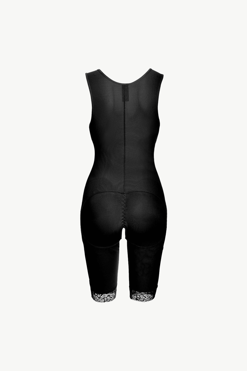 Full Size Lace Trim Shapewear with Zipper Fitggins