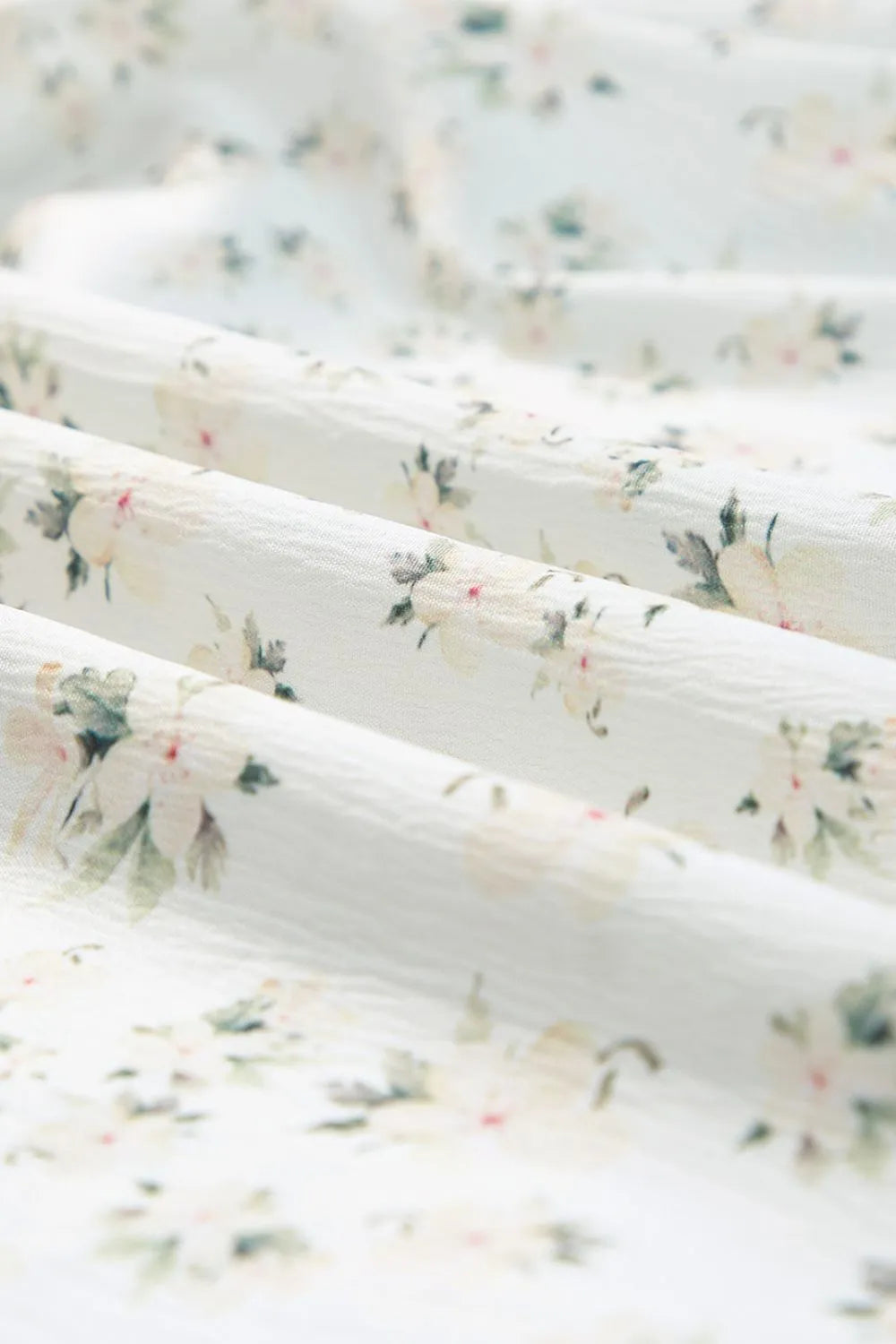 Floral Smocked Short Puff Sleeve Maxi Dress Fitggins