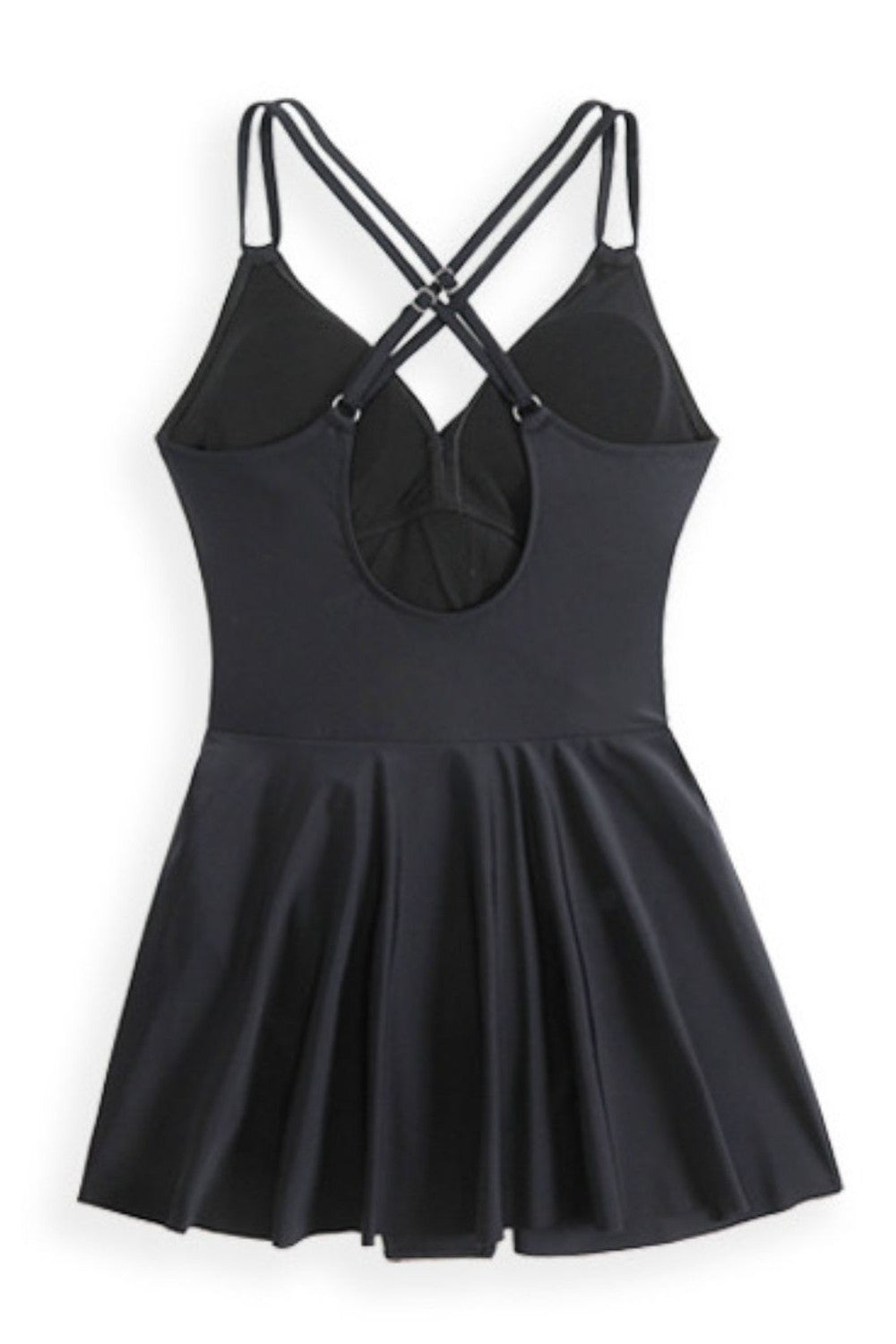 Twisted Front Crisscross Double Strap One-Piece Swimsuit Fitggins