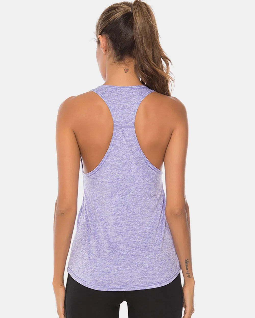 Full Size Scoop Neck Wide Strap Active Tank Fitggins