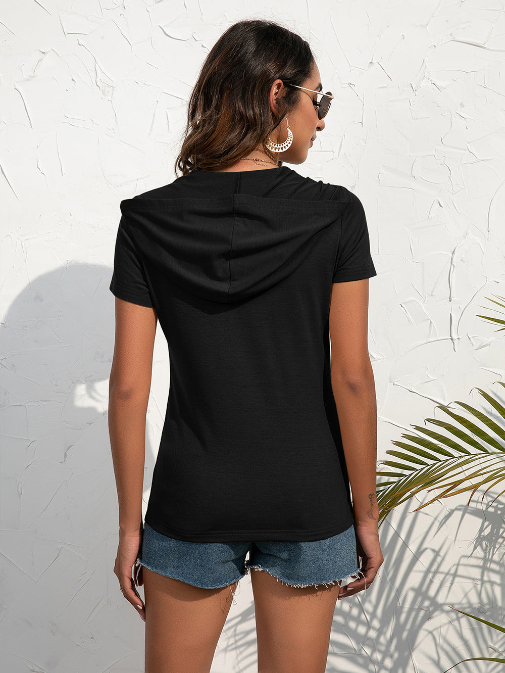 Ivy Lane Half-Zip Short Sleeve Hooded Top Fitggins