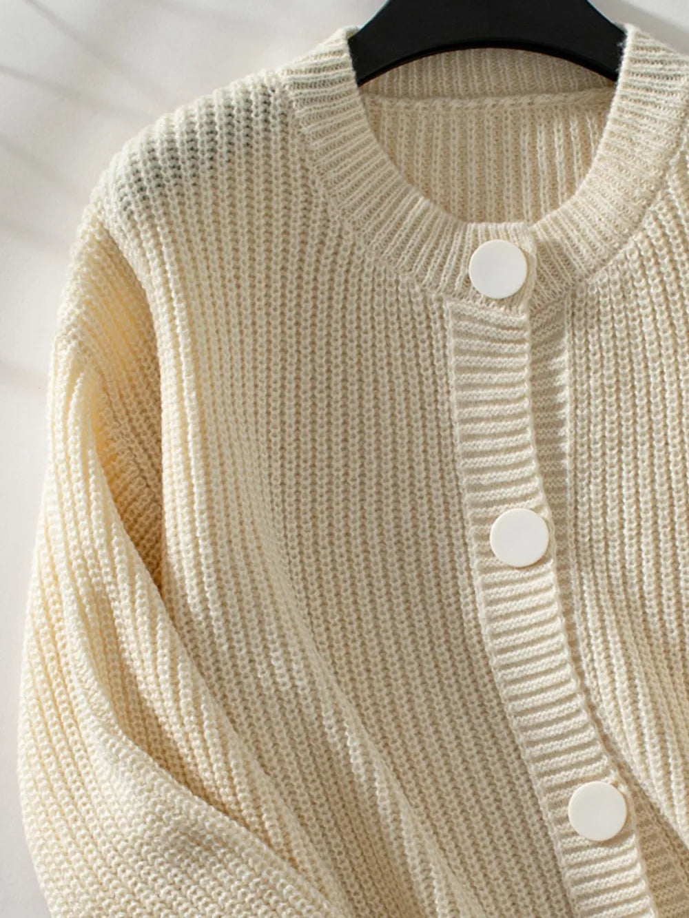 Button Down Long Sleeve Cardigan Fitggins