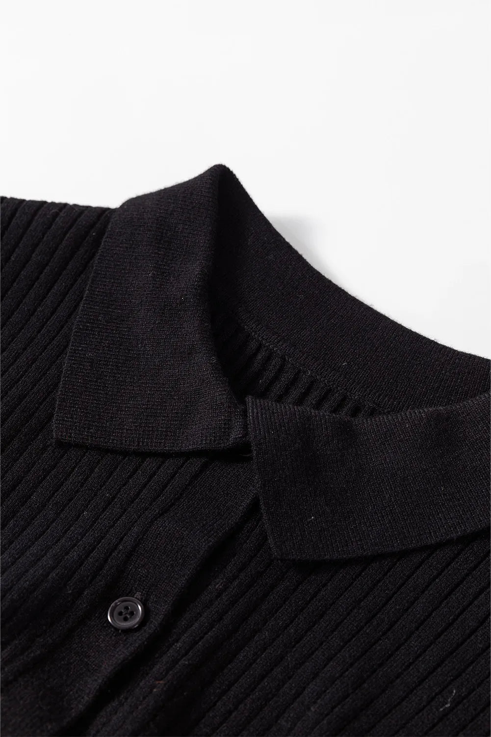 Button Up Collared Neck Cardigan Fitggins