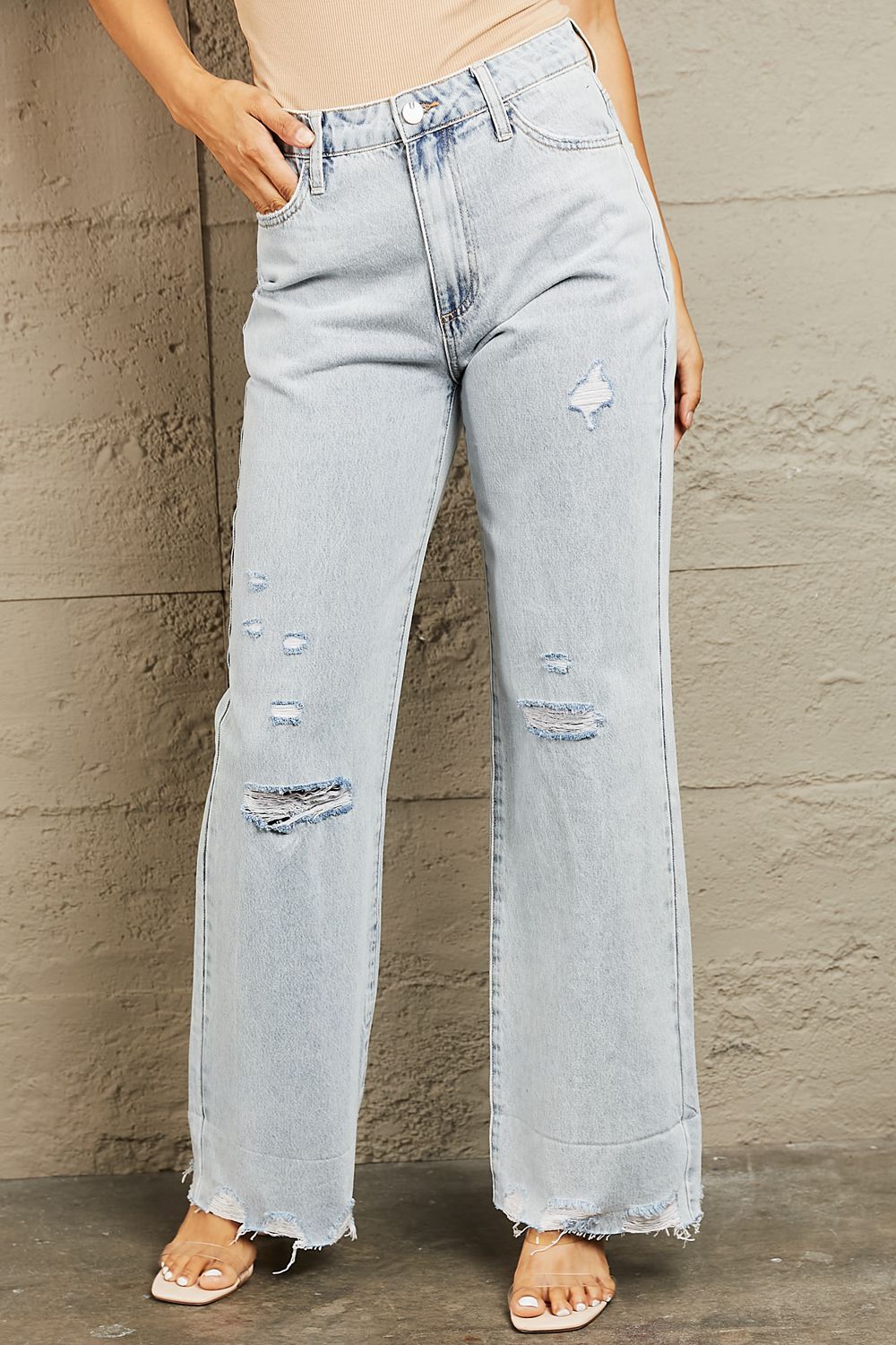 BAYEAS High Waist Flare Jeans - Jeans - FITGGINS