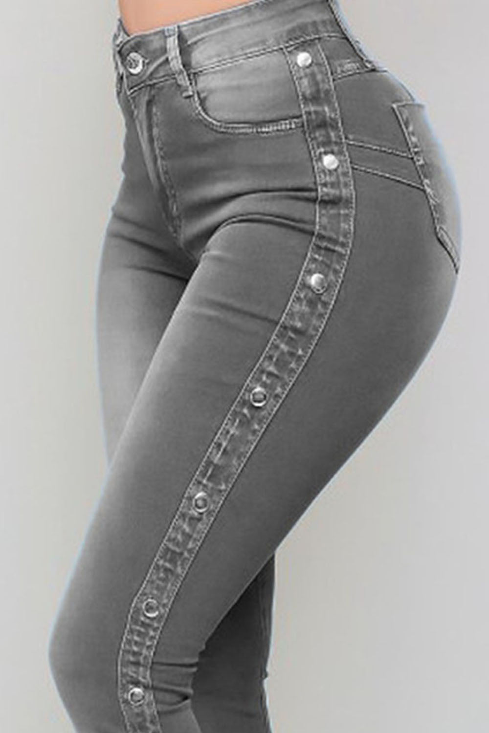 Button Detail Flare Jeans - Jeans - FITGGINS
