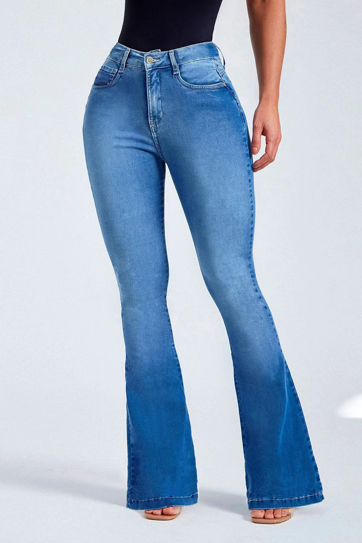 Button Fly Long Jeans - Jeans - FITGGINS