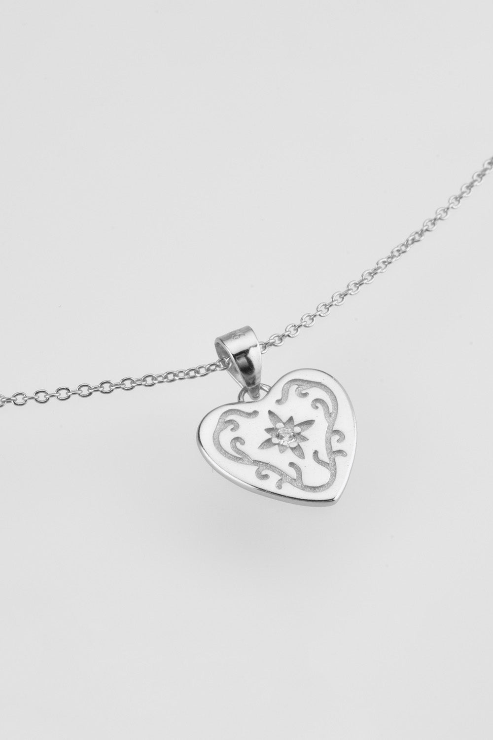 Heart Pendant 925 Sterling Silver Necklace - Necklaces - FITGGINS