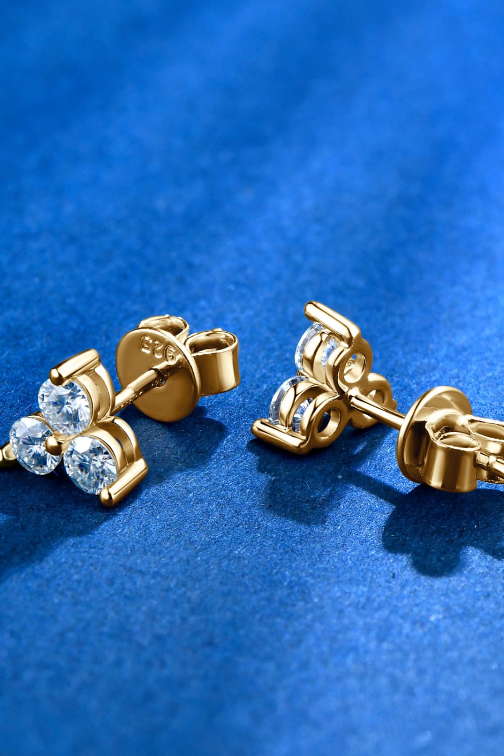 Moissanite 925 Sterling Silver Stud Earrings - Earrings - FITGGINS