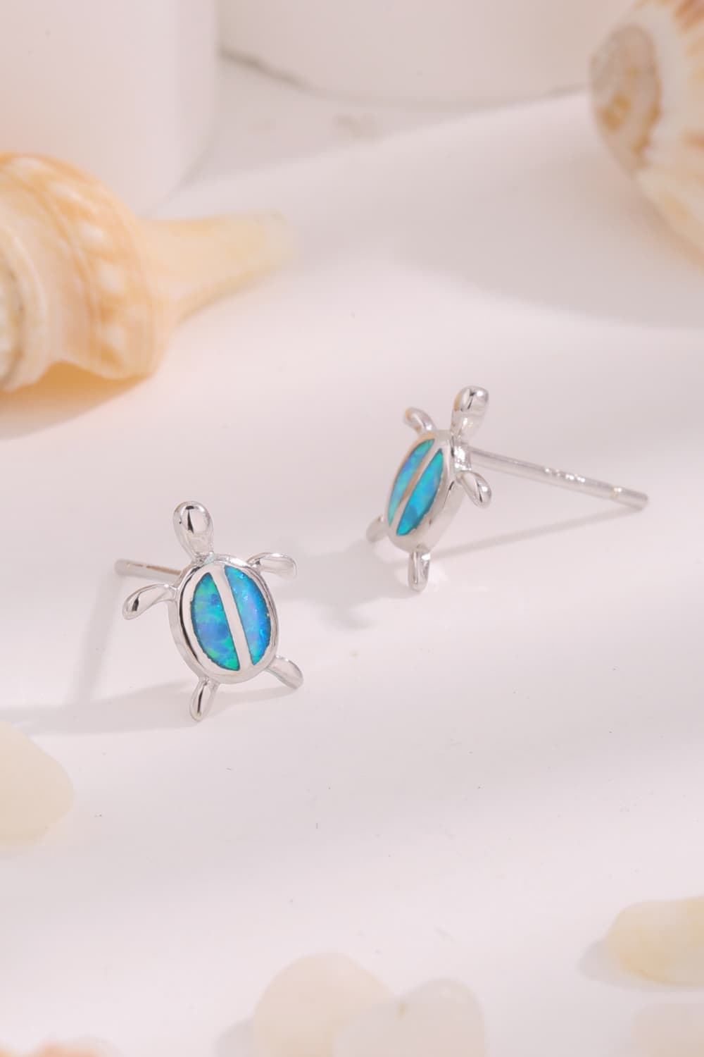 Opal Turtle 925 Sterling Silver Stud Earrings - Earrings - FITGGINS