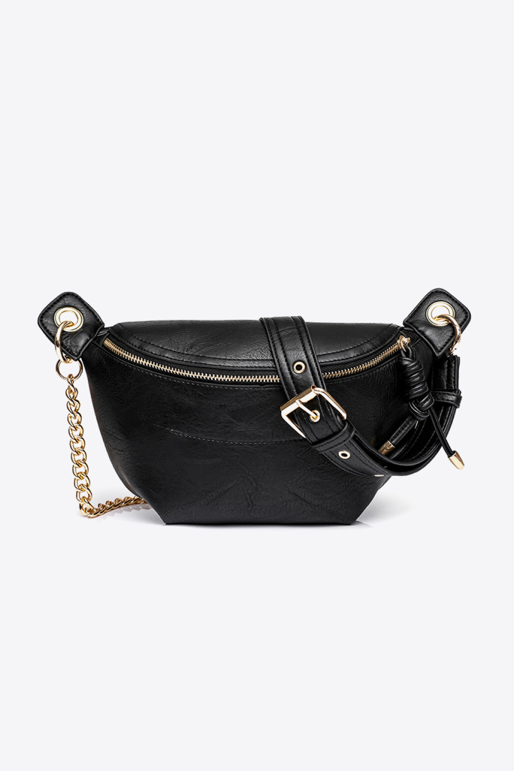 PU Leather Chain Strap Crossbody Bag - Handbag - FITGGINS