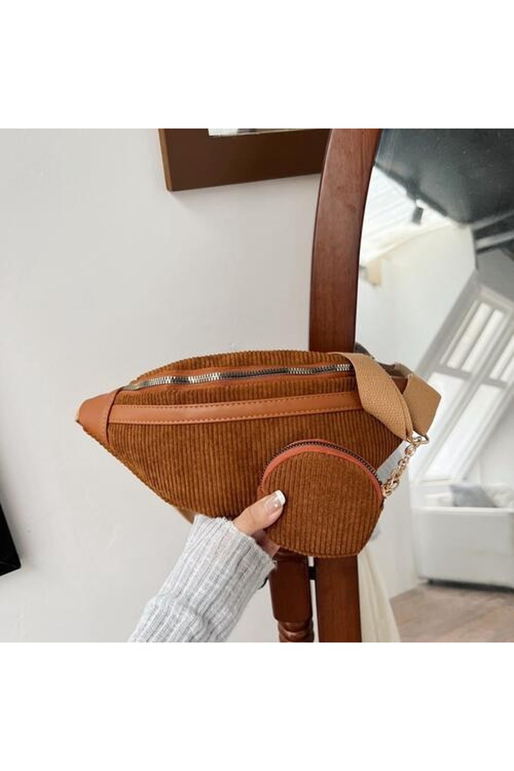 Small Corduroy Sling Bag - Handbag - FITGGINS
