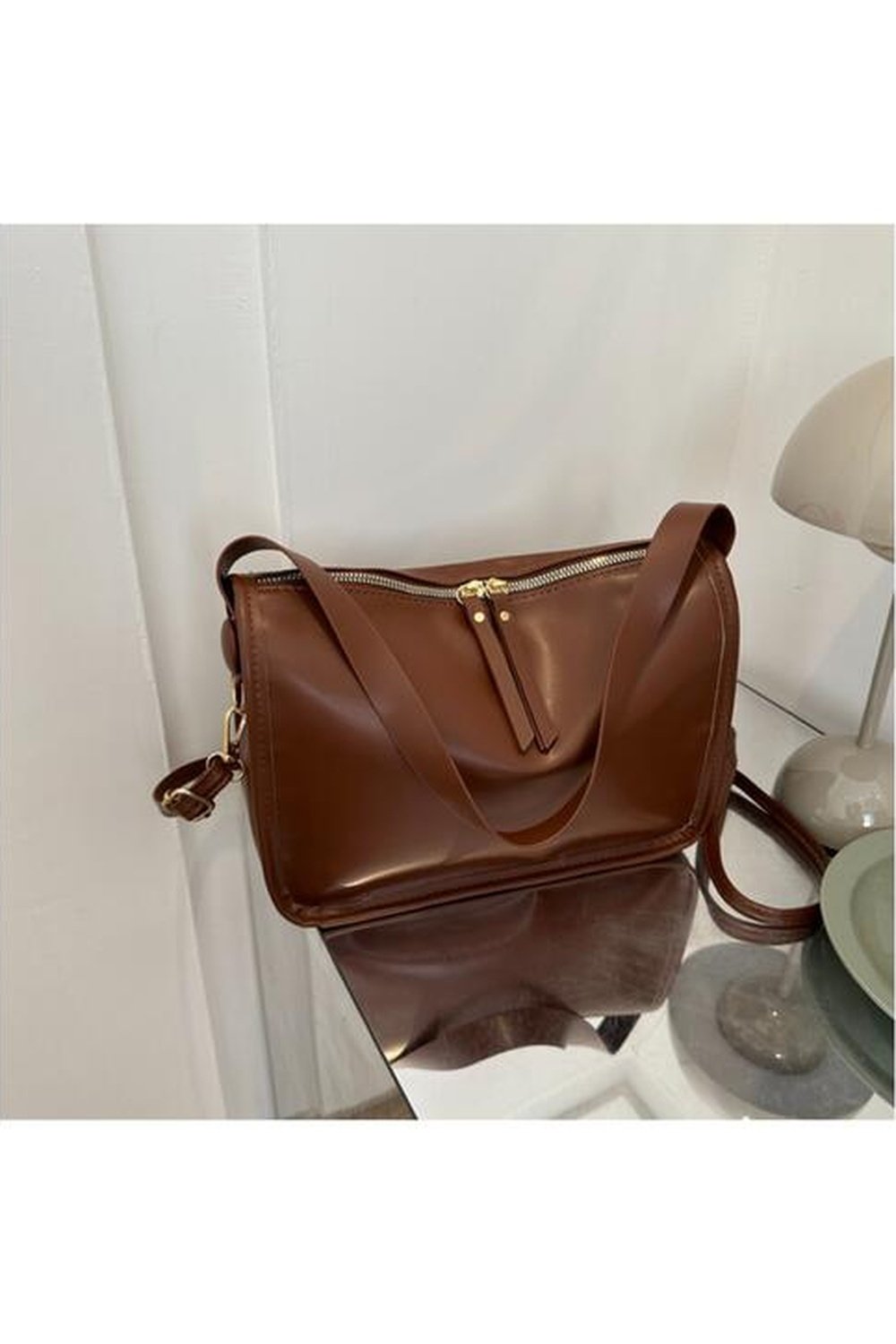 PU Leather Shoulder Bag - Handbag - FITGGINS