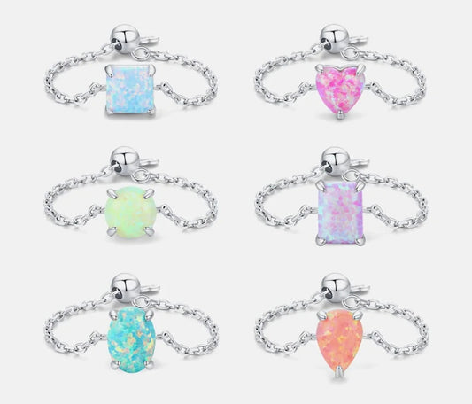 925 silver opal ring