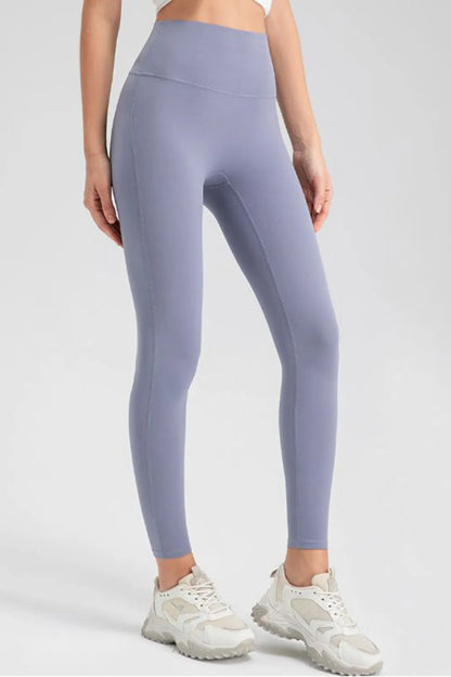 High Waist Skinny Active Pants Blue Purple Fitggins