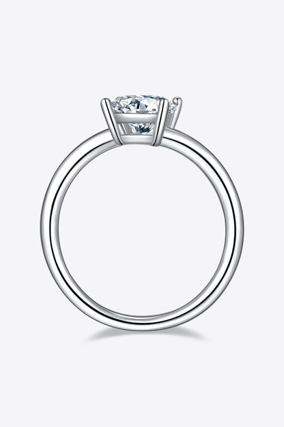 1 Carat Moissanite 925 Sterling Silver Solitaire Ring - Rings - FITGGINS