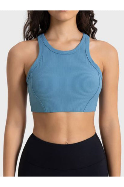 Millennia Wide Strap Cropped Sport Tank - Crop Tops & Tank Tops - FITGGINS