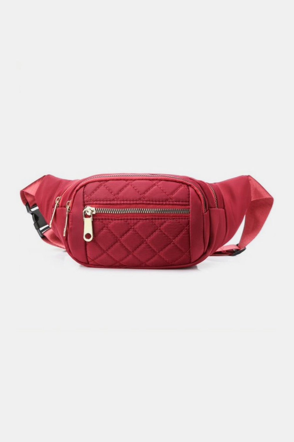 Zenana Quilted Multi Pocket Waist Belt Bag - Handbag - FITGGINS