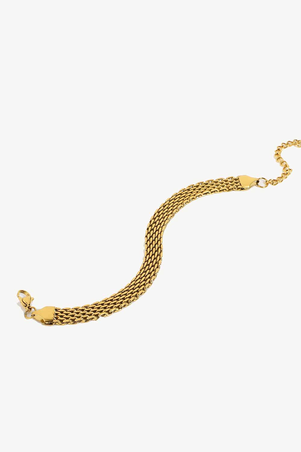 18K Gold-Plated Wide Chain Bracelet - Bracelets - FITGGINS