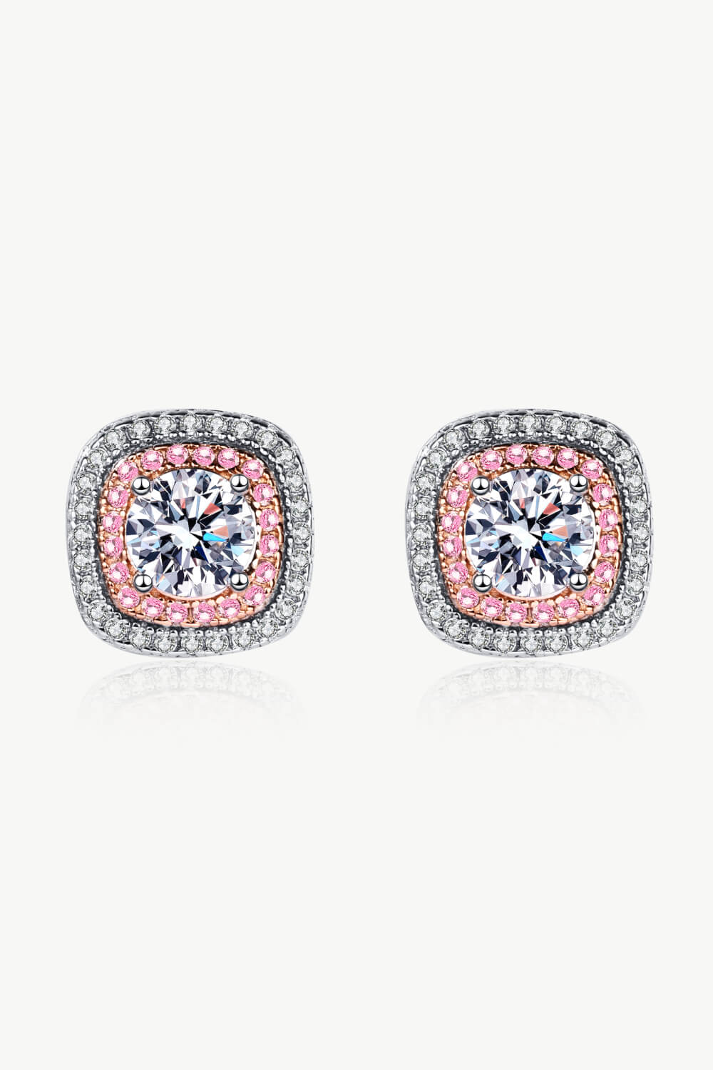 Geometric Moissanite Stud Earrings - Earrings - FITGGINS