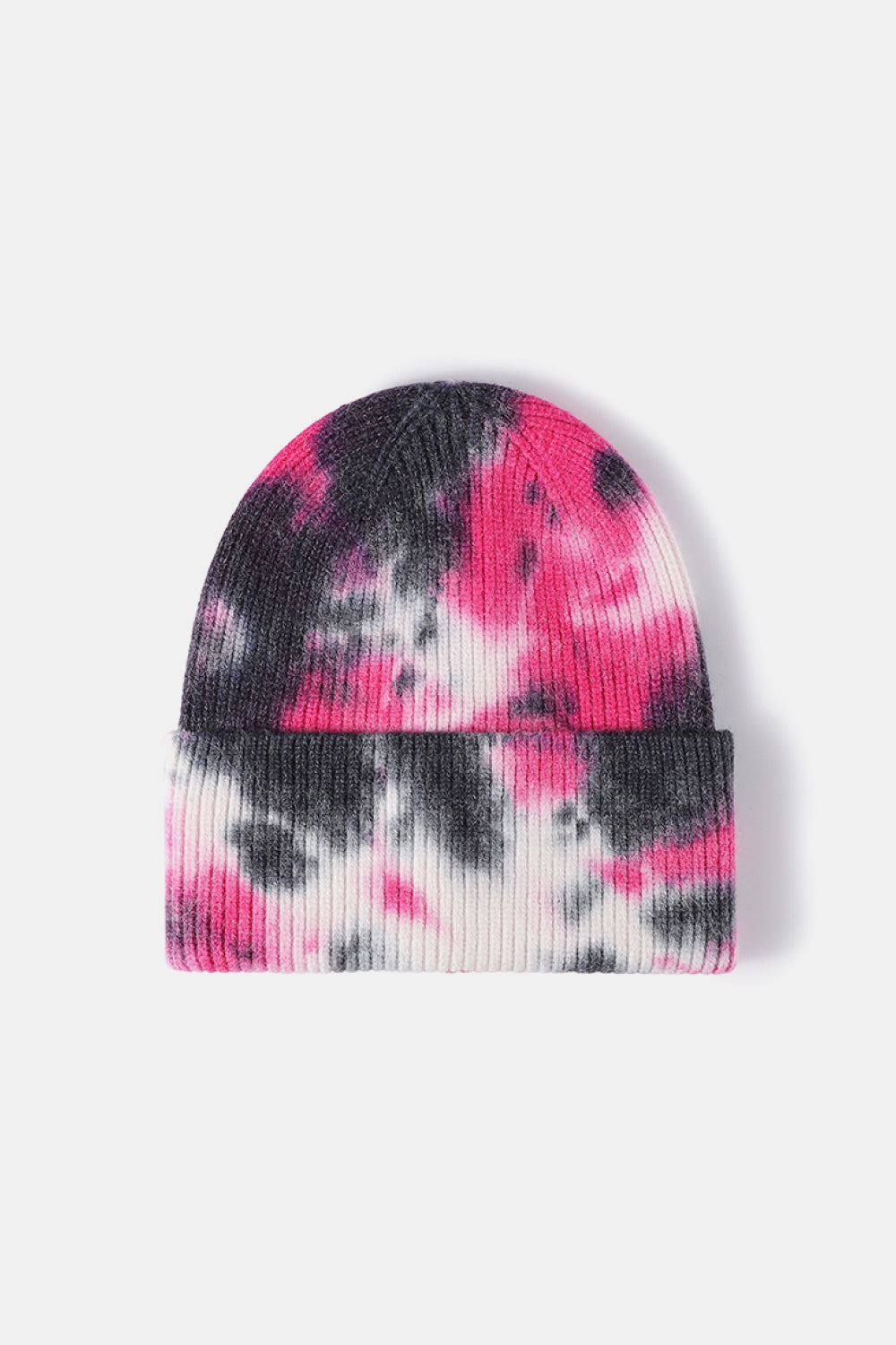 Tie-Dye Cuffed Rib-Knit Beanie Hat - Hats - FITGGINS