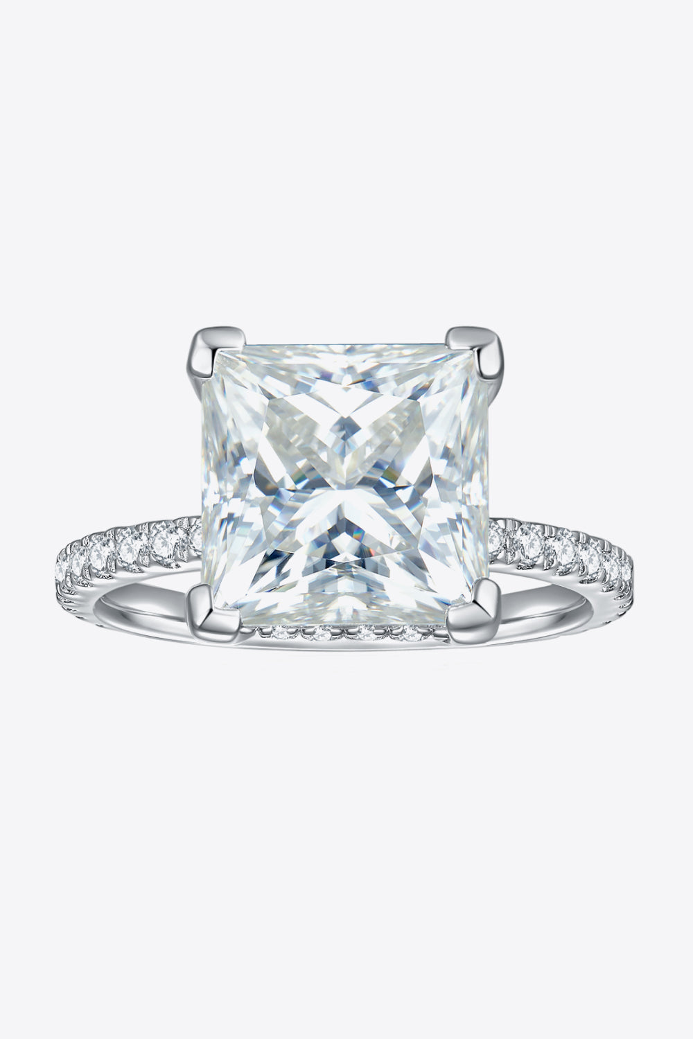 5.52 Carat Moissanite Side Stone Ring - Rings - FITGGINS