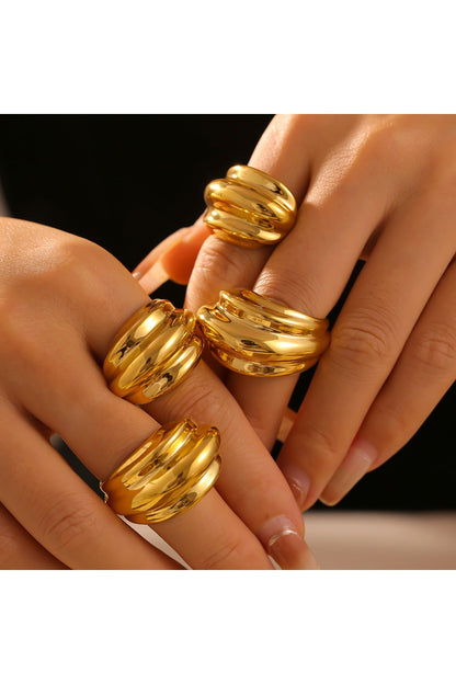 18K Gold-Plated Titanium Steel Open Ring - Rings - FITGGINS