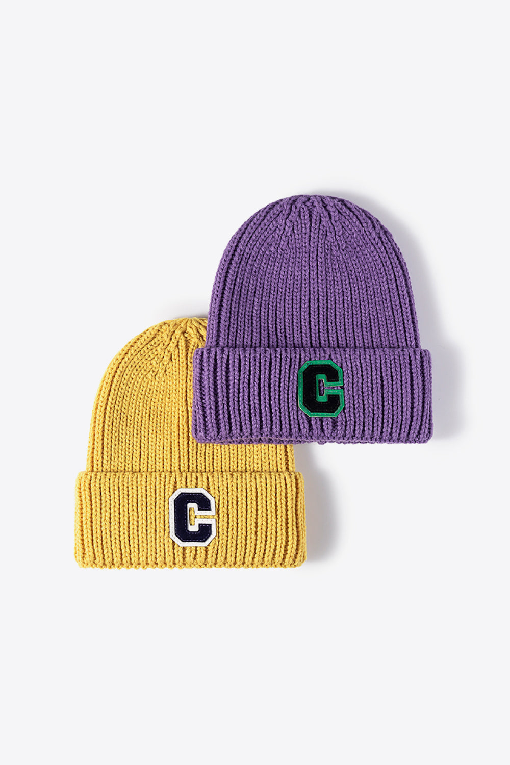 Letter C Patch Cuffed Beanie - Hats - FITGGINS