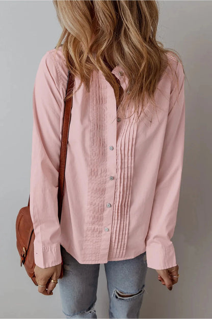 Button Up Long Sleeve Shirt - Shirts - FITGGINS