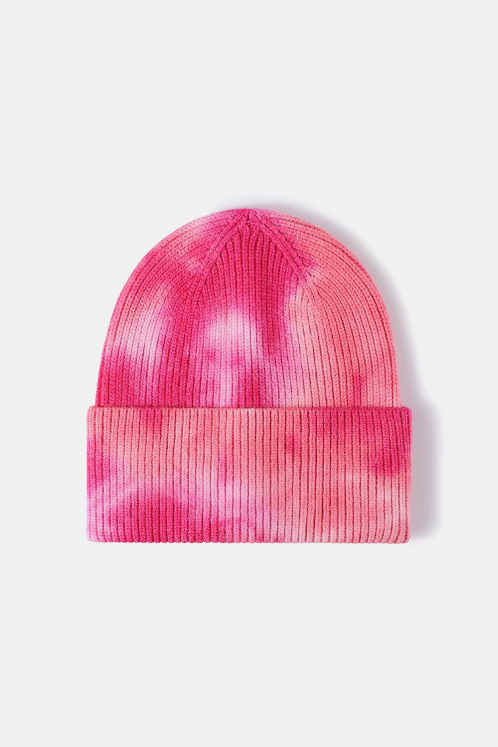 Tie-Dye Cuffed Rib-Knit Beanie Hat - Hats - FITGGINS