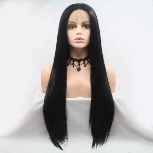 13*3" Lace Front Wigs Synthetic Long Straight 24" 130% Density - Hair - FITGGINS