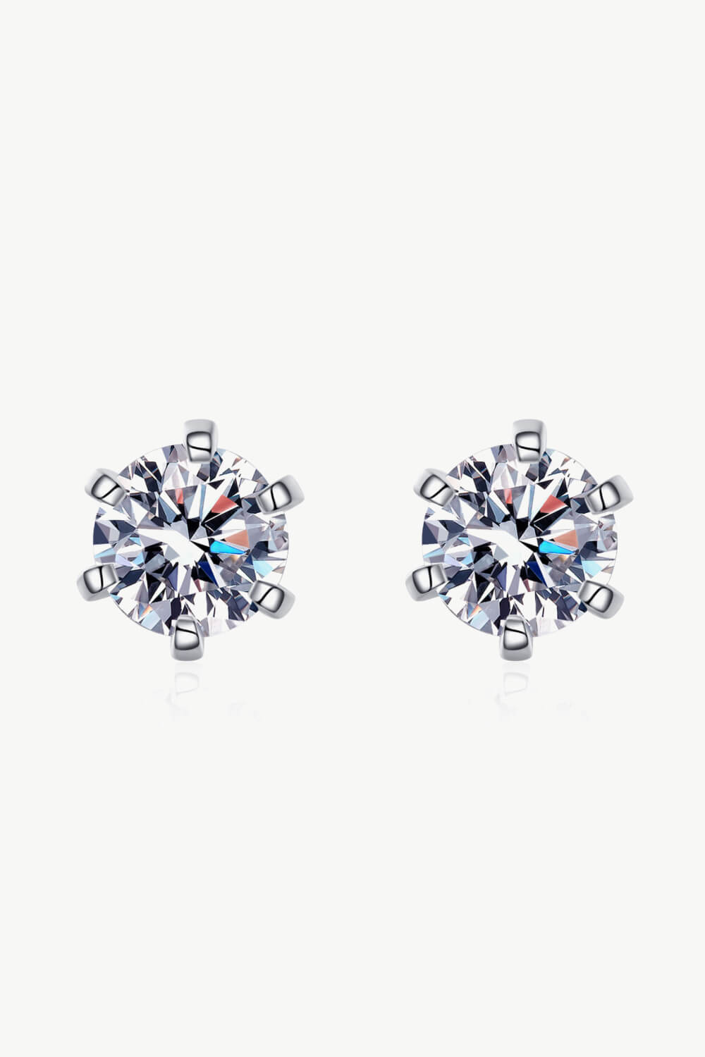 Inlaid Moissanite Stud Earrings - Earrings - FITGGINS