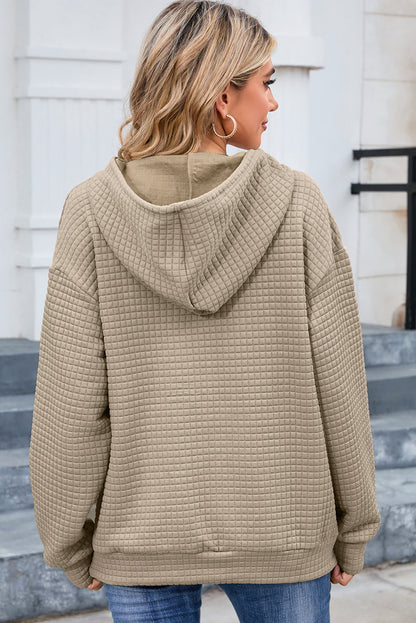 Dropped Shoulder Pocketed Hoodie Fitggins