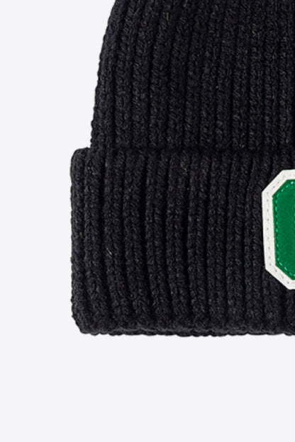 Letter C Patch Cuffed Beanie - Hats - FITGGINS