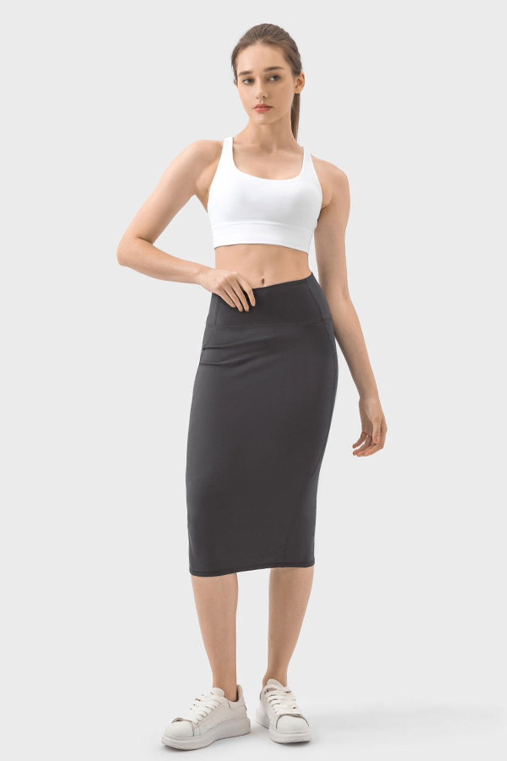 Millennia Slit Wrap Active Skirt - Shirts - FITGGINS