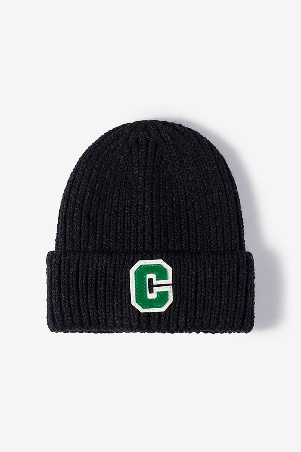 Letter C Patch Cuffed Beanie - Hats - FITGGINS