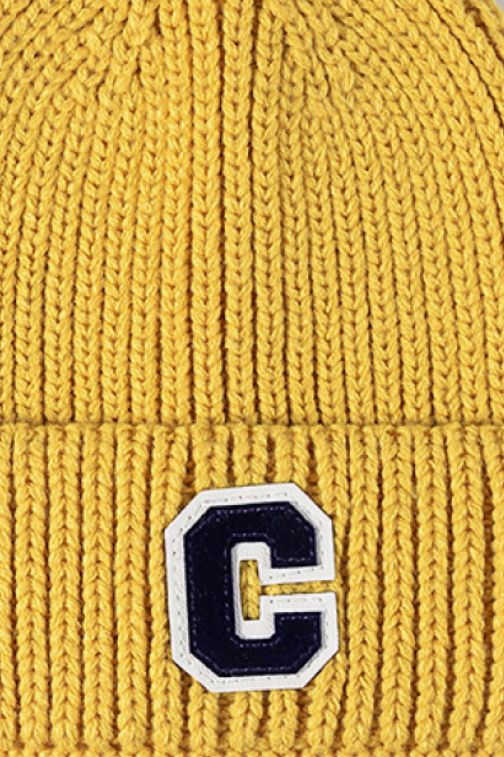 Letter C Patch Cuffed Beanie - Hats - FITGGINS