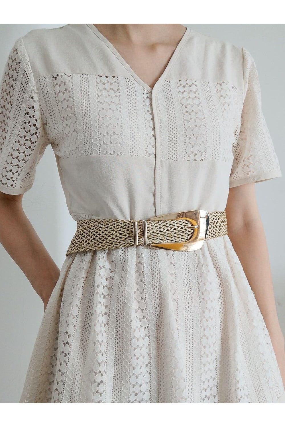 Irregular Buckle Braid Belt - Belt - FITGGINS