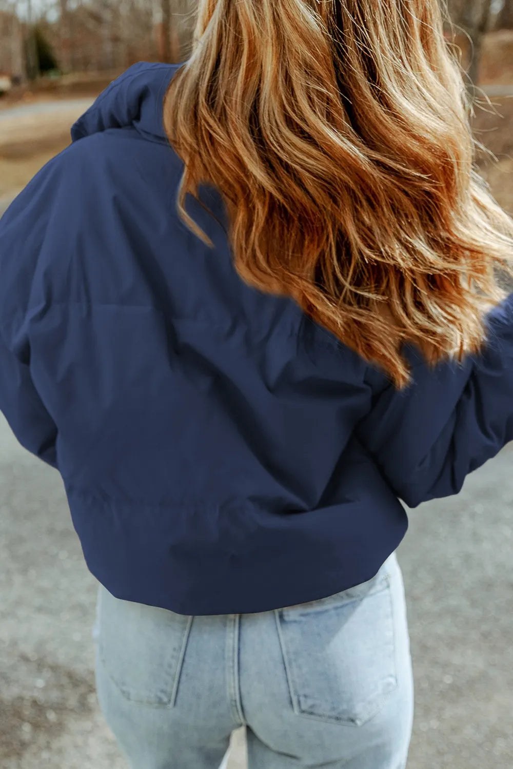 Zip Up Collared Neck Coat with Pockets Fitggins