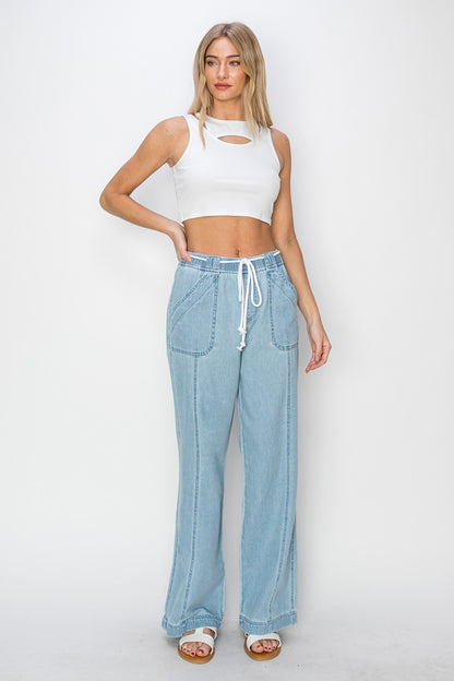 RISEN High Rise Straight Jeans - Jeans - FITGGINS