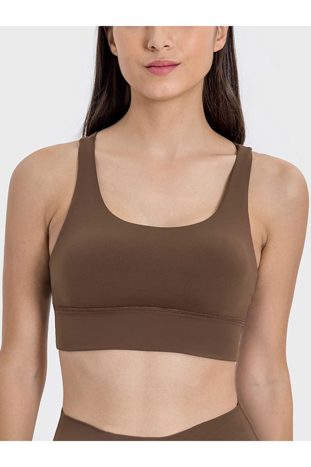 Millennia Crisscross Scoop Neck Active Tank - Crop Tops & Tank Tops - FITGGINS