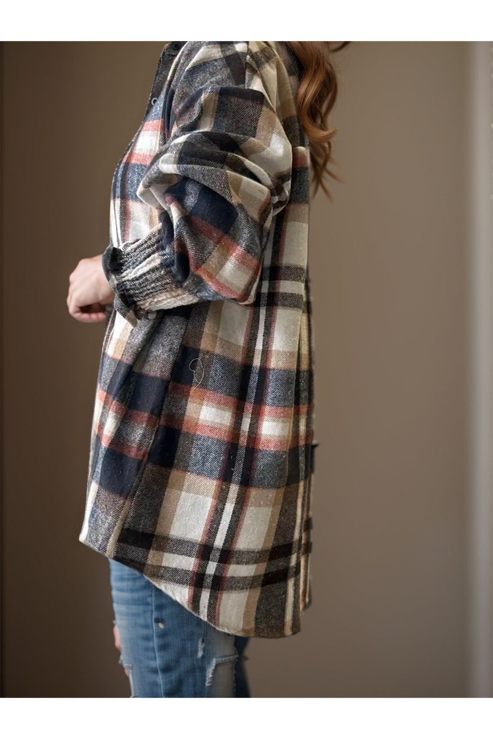 Plaid Button Up Long Sleeve Shirt - Shirts - FITGGINS