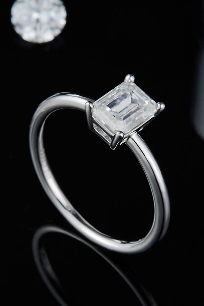 1 Carat Moissanite 925 Sterling Silver Solitaire Ring - Rings - FITGGINS