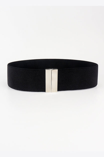 Alloy Buckle Elastic Belt - Belt - FITGGINS